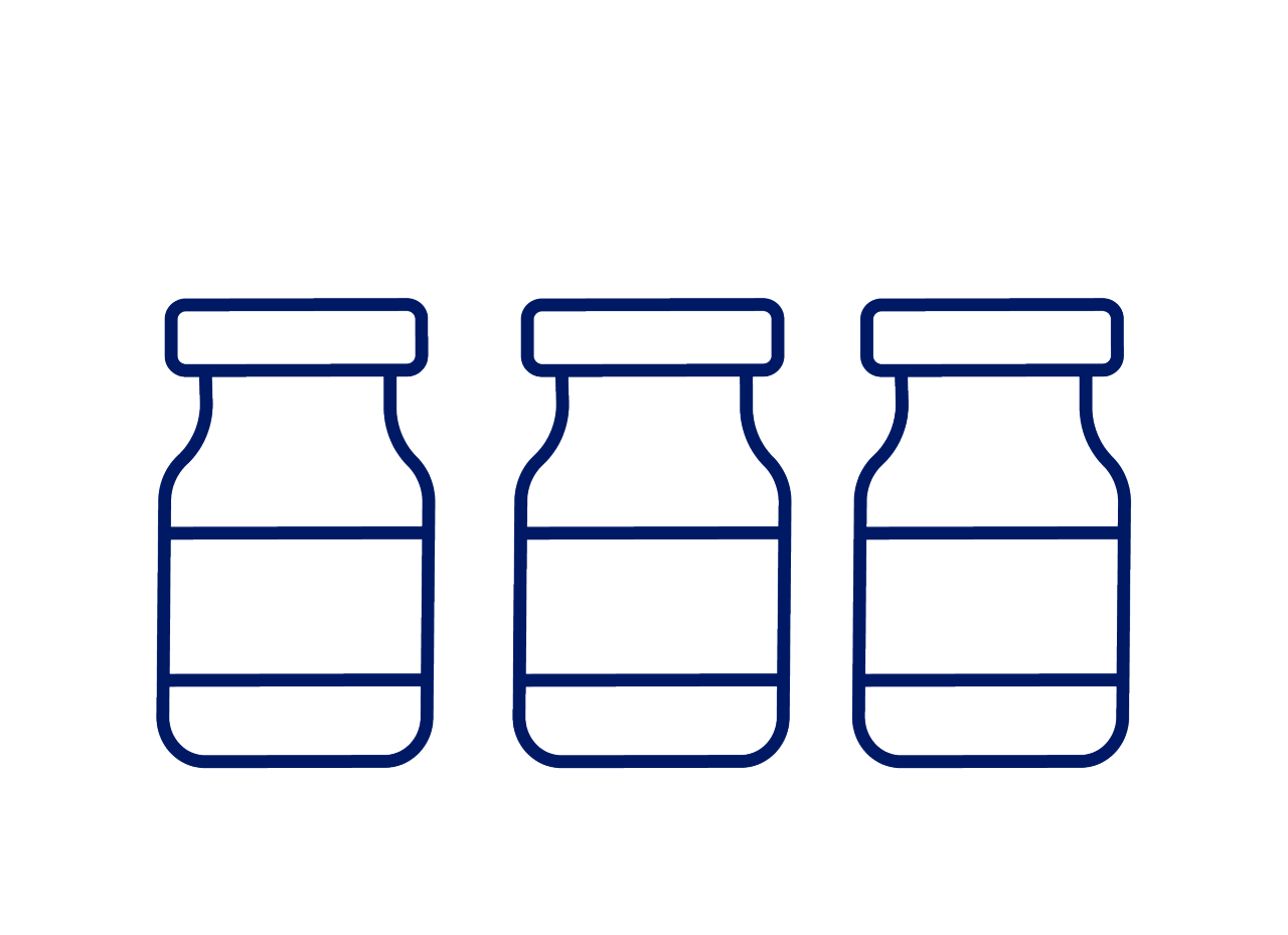 Slika, ki prikazuje oris nekaterih steklenic.