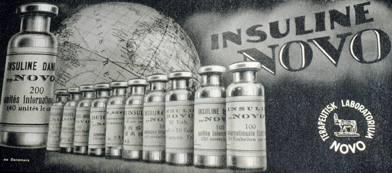 Insulin Novo oglas leta 1930.